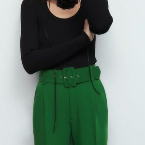 Zara High Waist Belted Pants